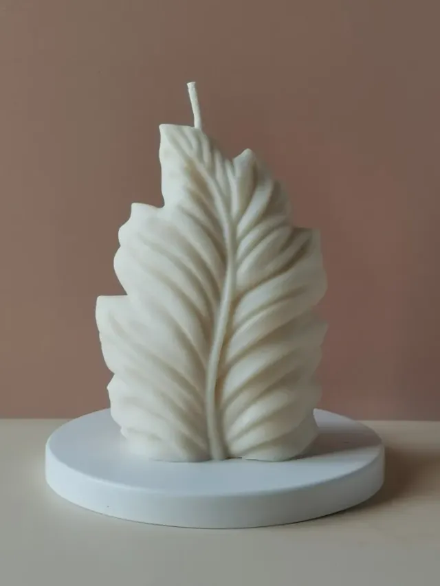BFlame La Feuille bougie artisanale en cire de colza